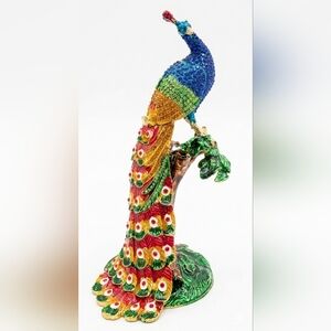 Luxury Bejeweled Peacock Trinket Box-CONG-DOLAI